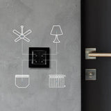 Shelly Wall Switch – Interruttore da parete con 1, 2 o 4 pulsanti - Colore Nero