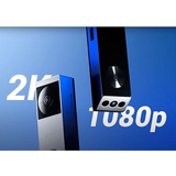 Ezviz EP3X PRO + CH1 - Sonnette vidéo intelligente alimentée par batterie avec deux caméras 2K et panneau solaire