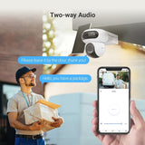 Ezviz HB90 + Solar Panel - Telecamera Wi-Fi a doppio obiettivo con registrazione per tutto il giorno + pannello solare da 8 W