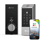 Ezviz DL04 Pro – Serratura Smart 2-in-1 con Video Citofono 2K, Riconoscimento Impronte e Schermo Interno a Colori