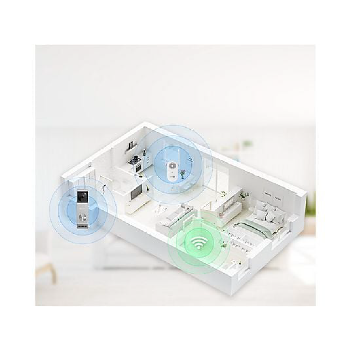 Ezviz EP3X PRO + CH1 - Sonnette vidéo intelligente alimentée par batterie avec deux caméras 2K et panneau solaire