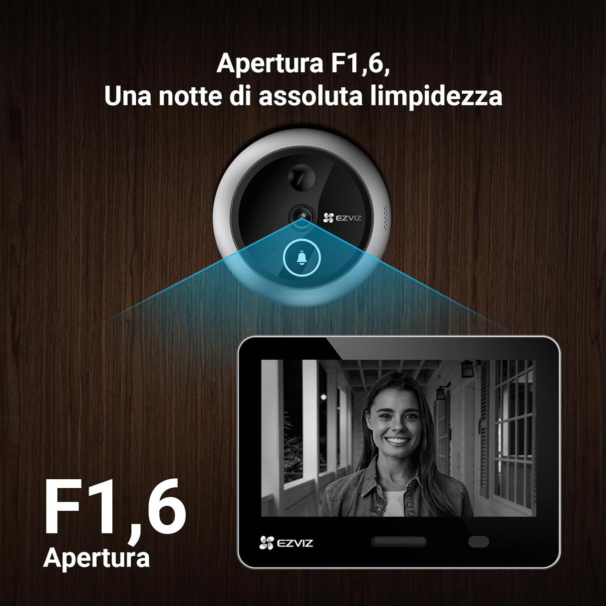 Ezviz EP4 — Spioncino senza fili smart