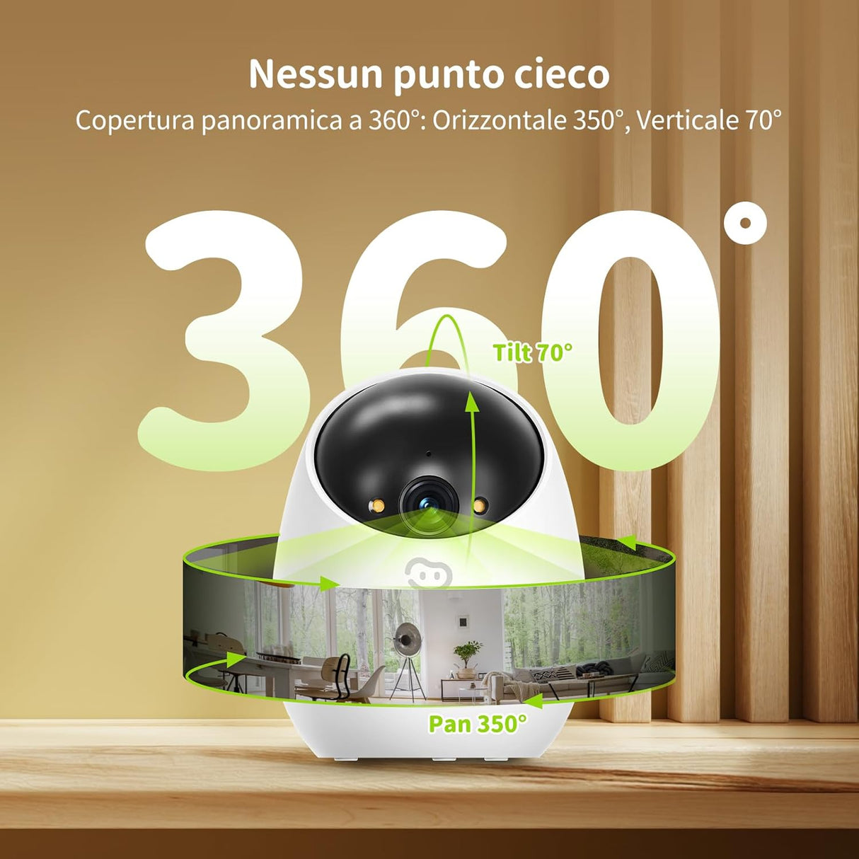 Beans View D210 — Telecamera di Sicurezza per Interni 1080P