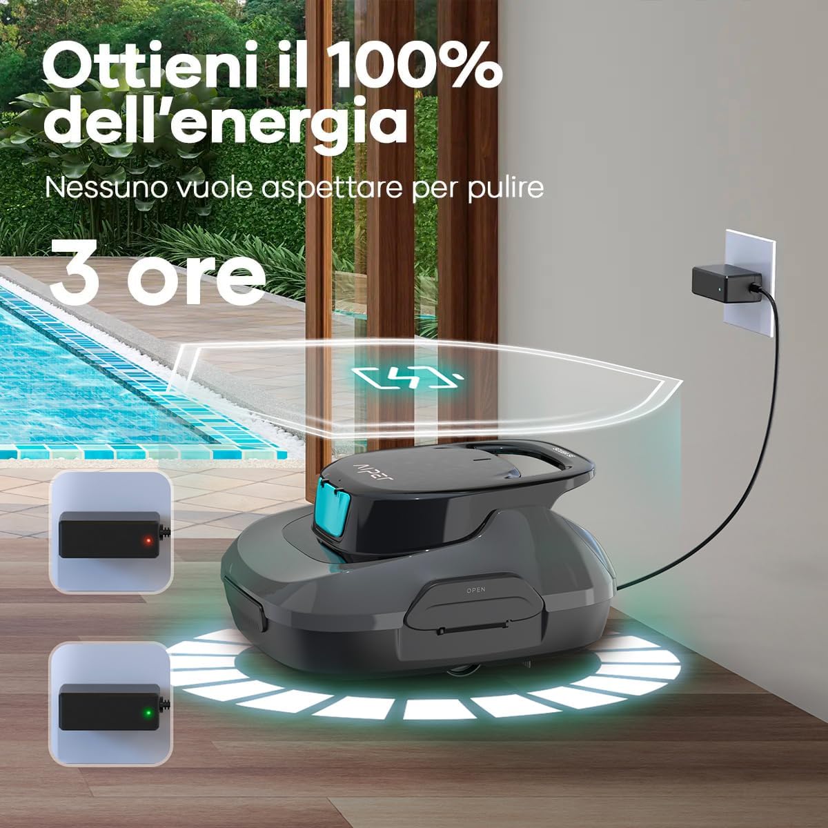 Aiper Scuba SE - Il Robot Aspirafondo Senza Fili Essenziale e Potente
