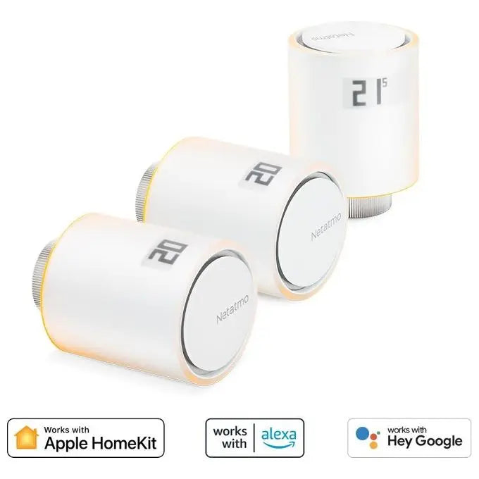 Netatmo 3x Valvole Termostatiche Intelligenti Aggiuntive