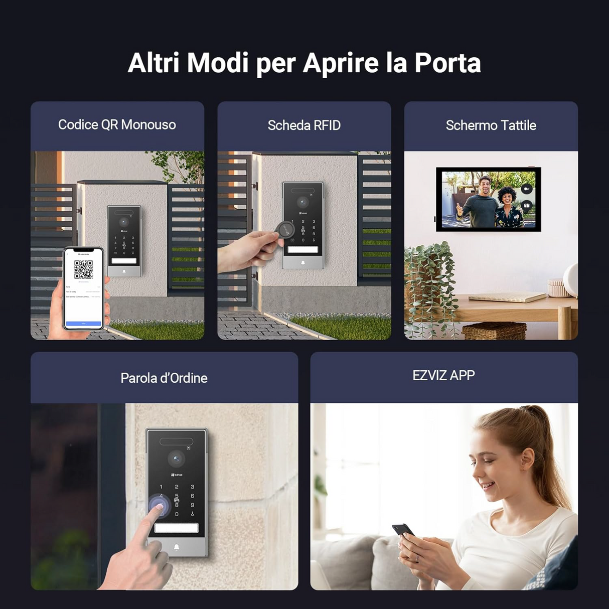 Ezviz HP7 PRO - Videocitofono Smart 4K con Riconoscimento delle Vene Palmari