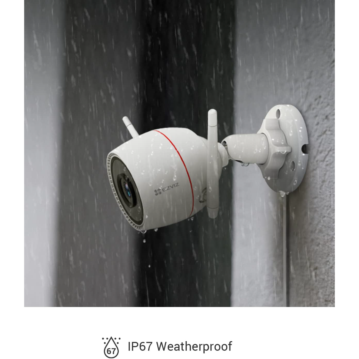 Ezviz H3C 4MP - Telecamera Wi-Fi da esterno 2K+ con visione notturna a colori e difesa attiva