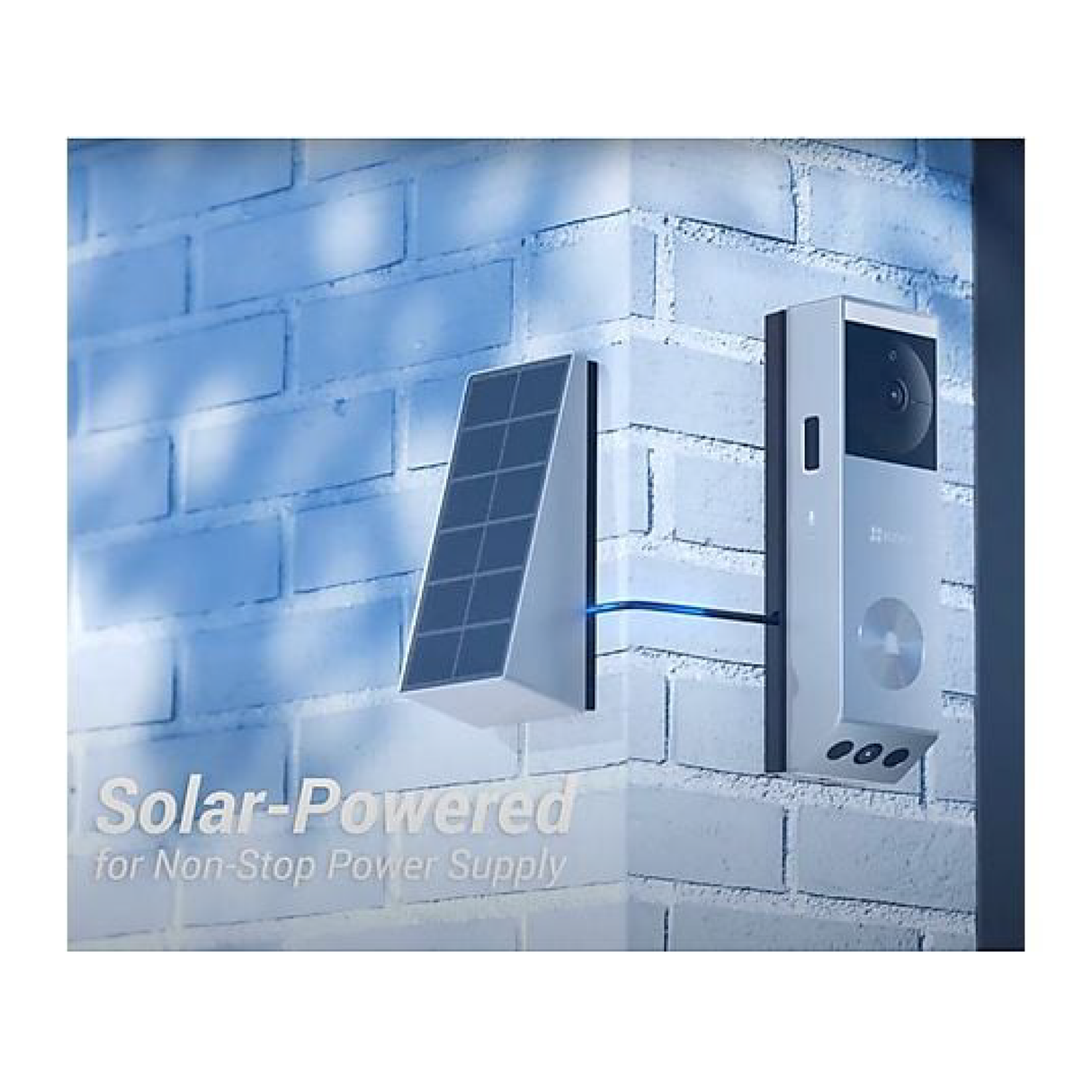 Ezviz EP3X PRO + CH1 - Sonnette vidéo intelligente alimentée par batterie avec deux caméras 2K et panneau solaire