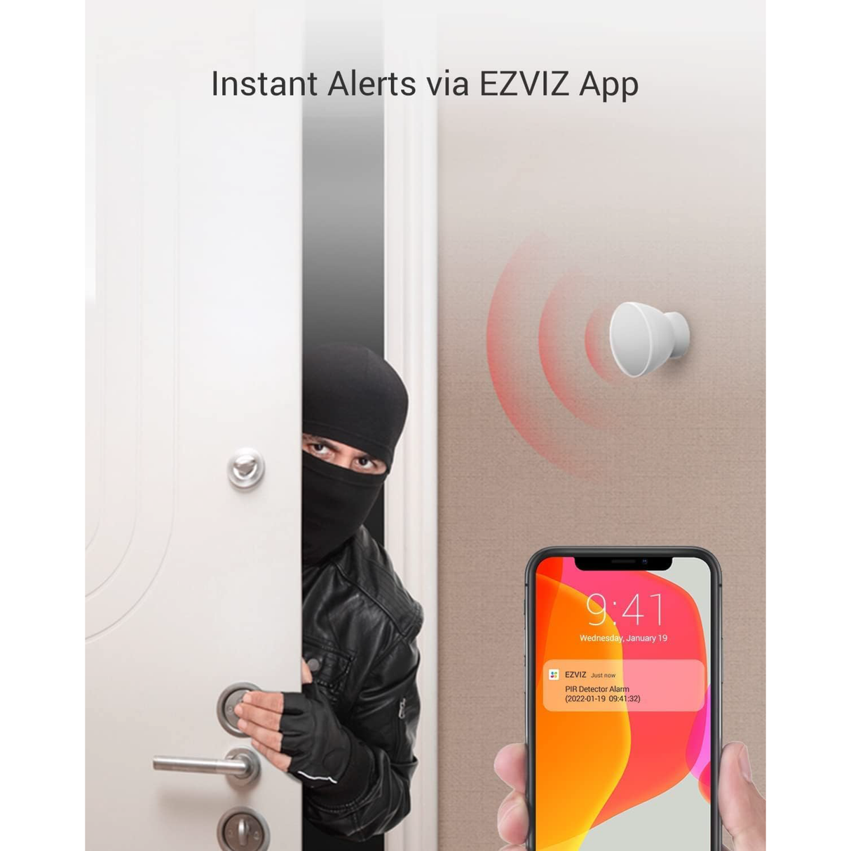 Ezviz T1C pour A3 - Détecteur de mouvement PIR intelligent pour passerelle domestique