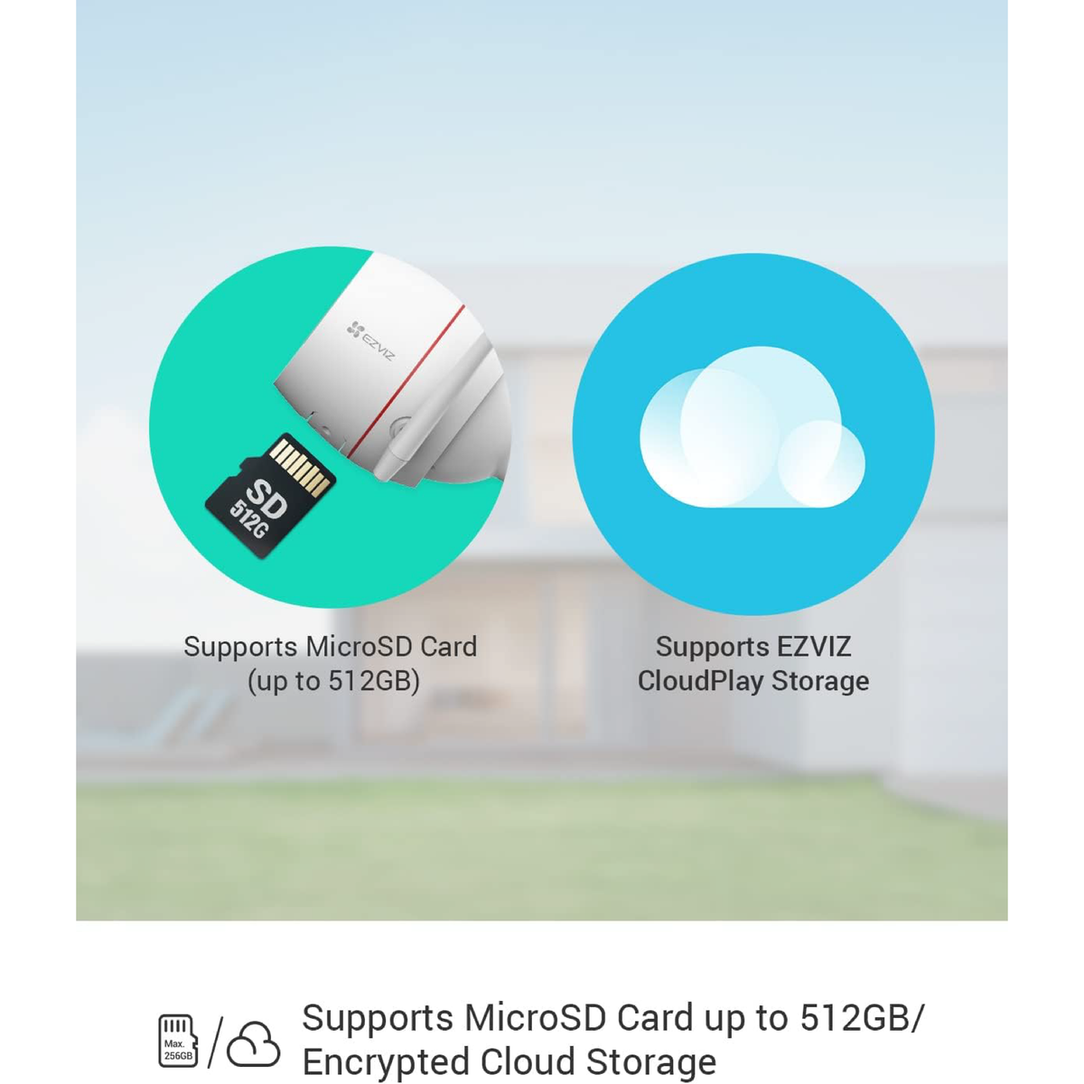 Ezviz H3C 4MP - Telecamera Wi-Fi da esterno 2K+ con visione notturna a colori e difesa attiva