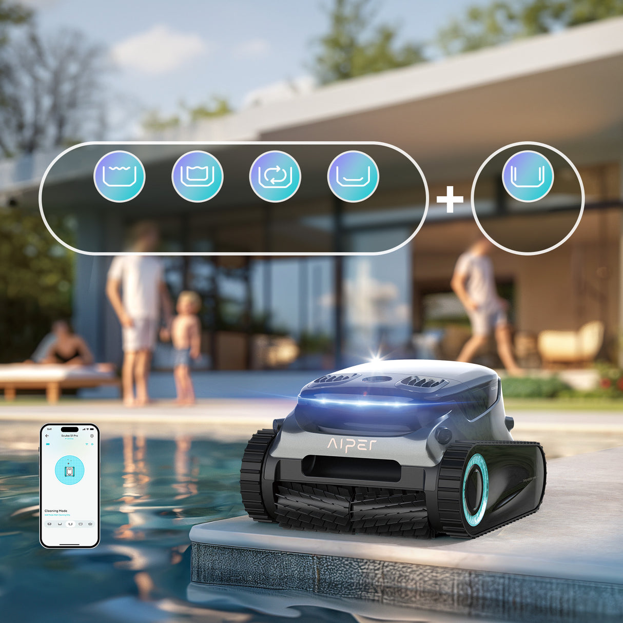 Aiper Scuba S1 Pro – Robot Pulisci Piscina Senza Fili con Navigazione a Infrarossi