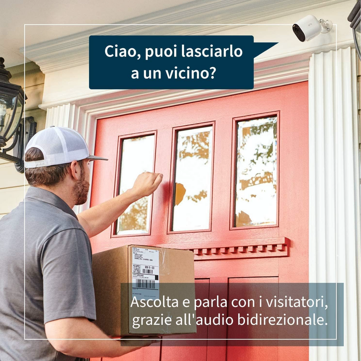 Arlo - Essential 1 Camera Wi-Fi Bianca - Sicurezza Smart Semplice e Immediata