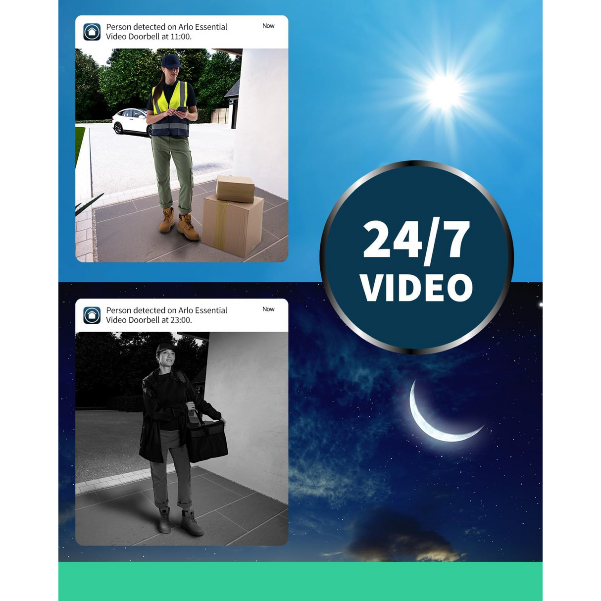 Arlo - Video Doorbell Batteria Nero -Controllo Smart dell’ingresso, Senza Fili