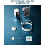 Arlo Ess2 - Cam 2K X2 + Solar Panel X2 - Sicurezza 2K Continua con Alimentazione Solare