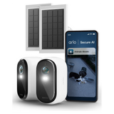 Arlo Ess2 - Cam 2K X2 + Solar Panel X2 - Sicurezza 2K Continua con Alimentazione Solare