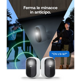 Arlo Ess2 - Cam 2K X2 + Solar Panel X2 - Sicurezza 2K Continua con Alimentazione Solare