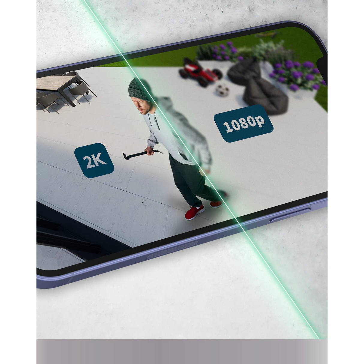 Arlo Pro3 Floodlight Camera Black - Sicurezza 2K con Illuminazione Intelligente