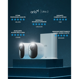 Arlo Ultra V2 - Kit 4 Cam 4K - Sorveglianza Smart 4K per una Protezione Totale