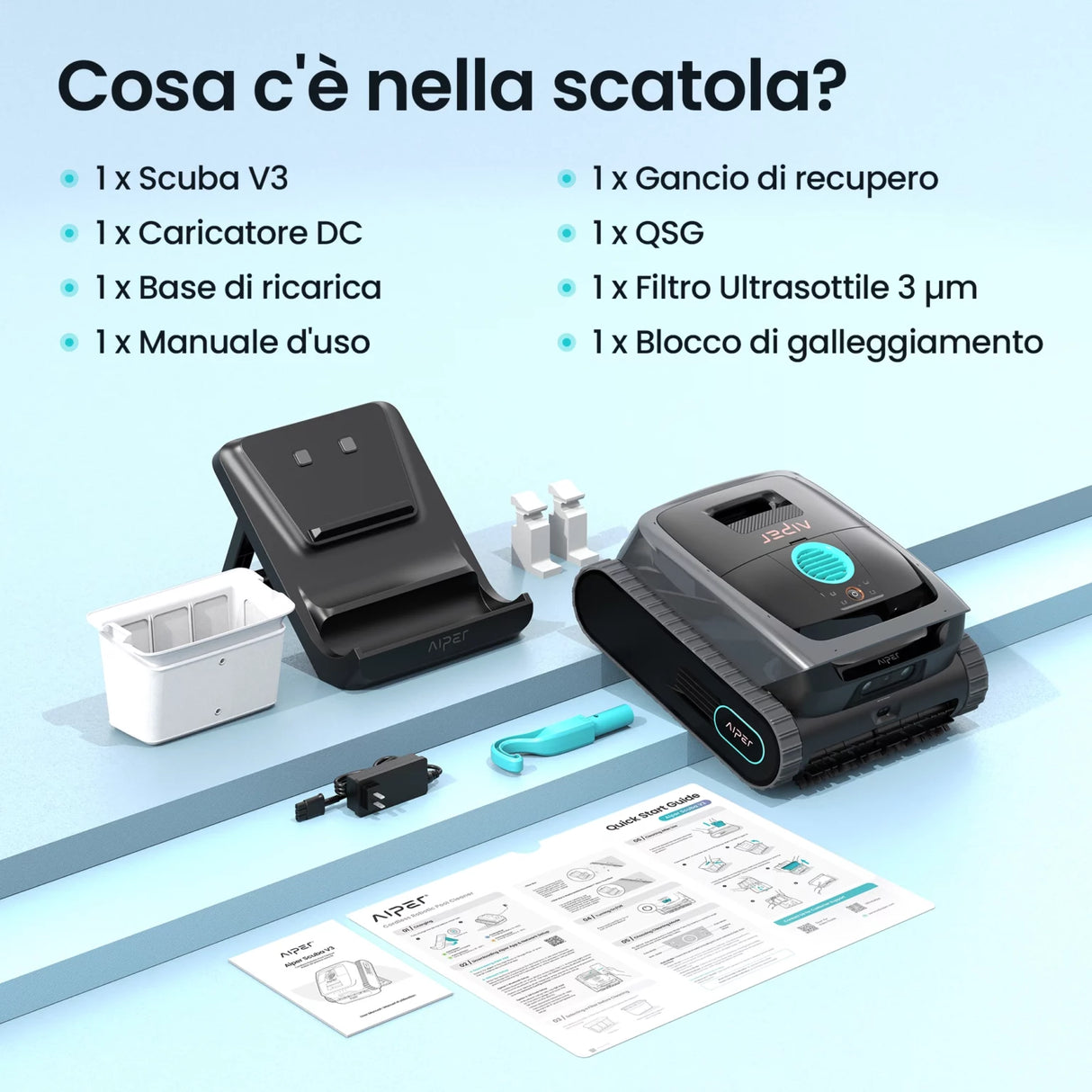 Aiper Scuba V3 – Il Primo Robot Pulisci Piscina con Intelligenza Artificiale Cognitiva