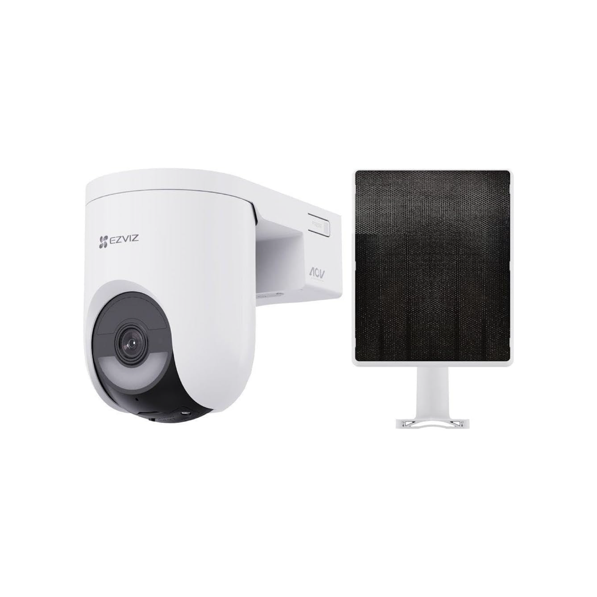 Caméra Ezviz HB8 Lite + Panneau solaire - 2K⁺, alimentée par batterie, Wi-Fi, panoramique et inclinaison, avec champ de vision.