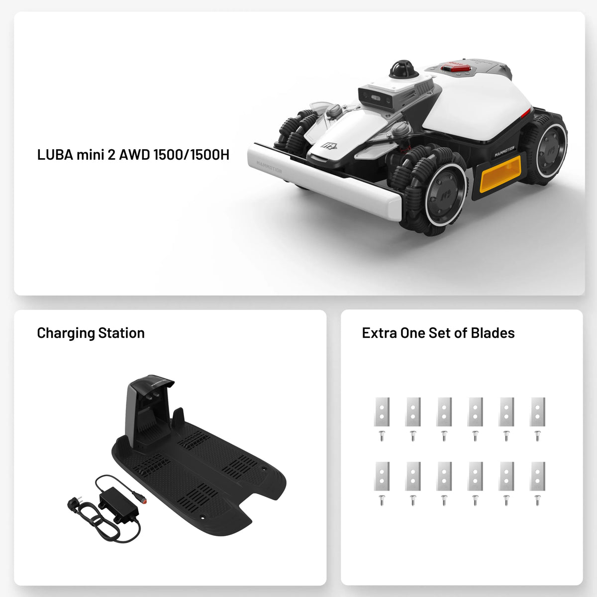 Mammotion LUBA mini 2 AWD 1500 - contenuto confezione