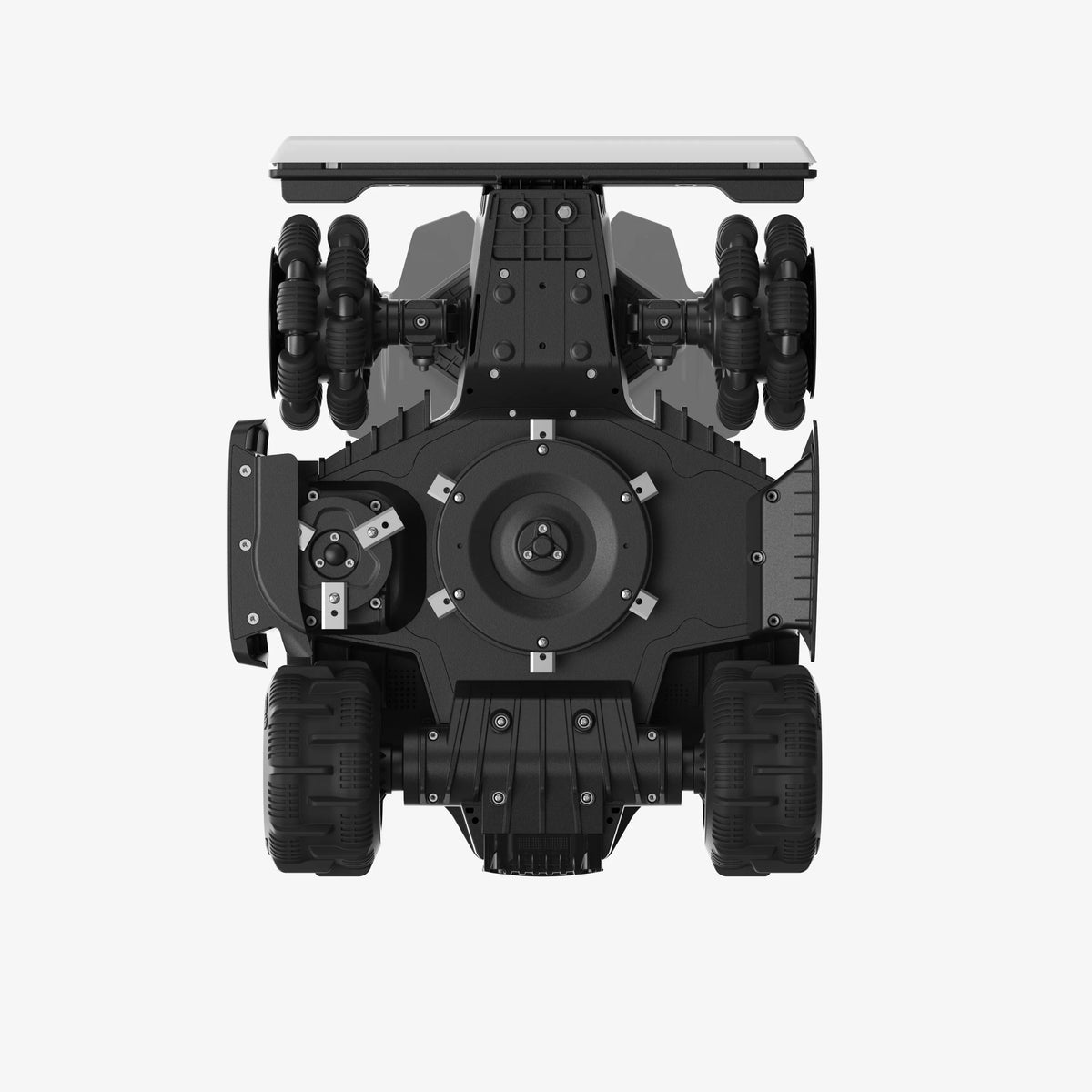 Mammotion LUBA mini 2 AWD 1500 - vista inferiore con dischi di taglio