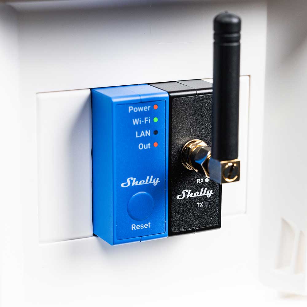 Shelly Pro LoRa Add-On - montaggio a parete