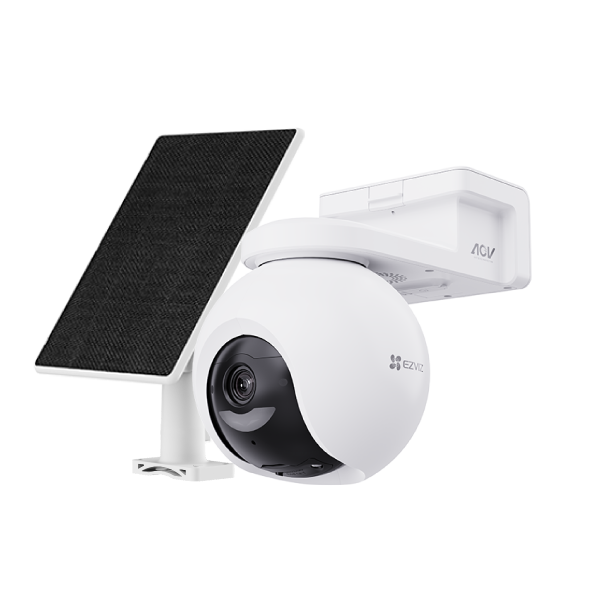 Ezviz HB8 4MP + Pannello Solare USB-C - Kit telecamera esterna a batteria con ricarica solare