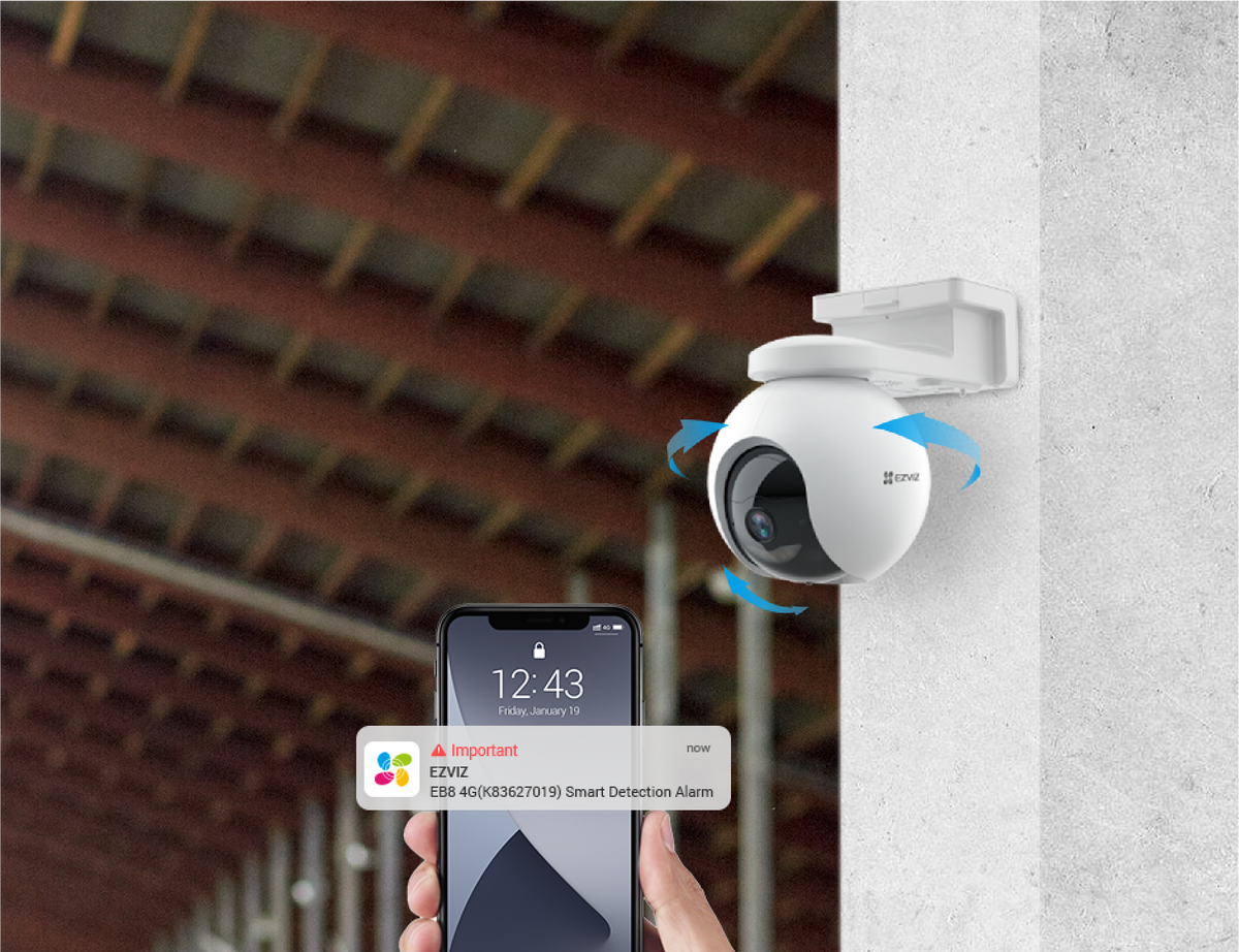 Ezviz HB8 4MP + Pannello Solare USB-C - Kit telecamera esterna a batteria con ricarica solare