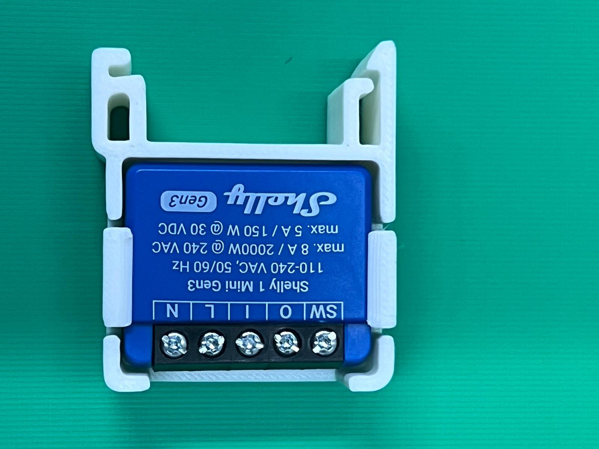 SOIXX Supporto DIN per Shelly Mini Wave Gen3, dritto