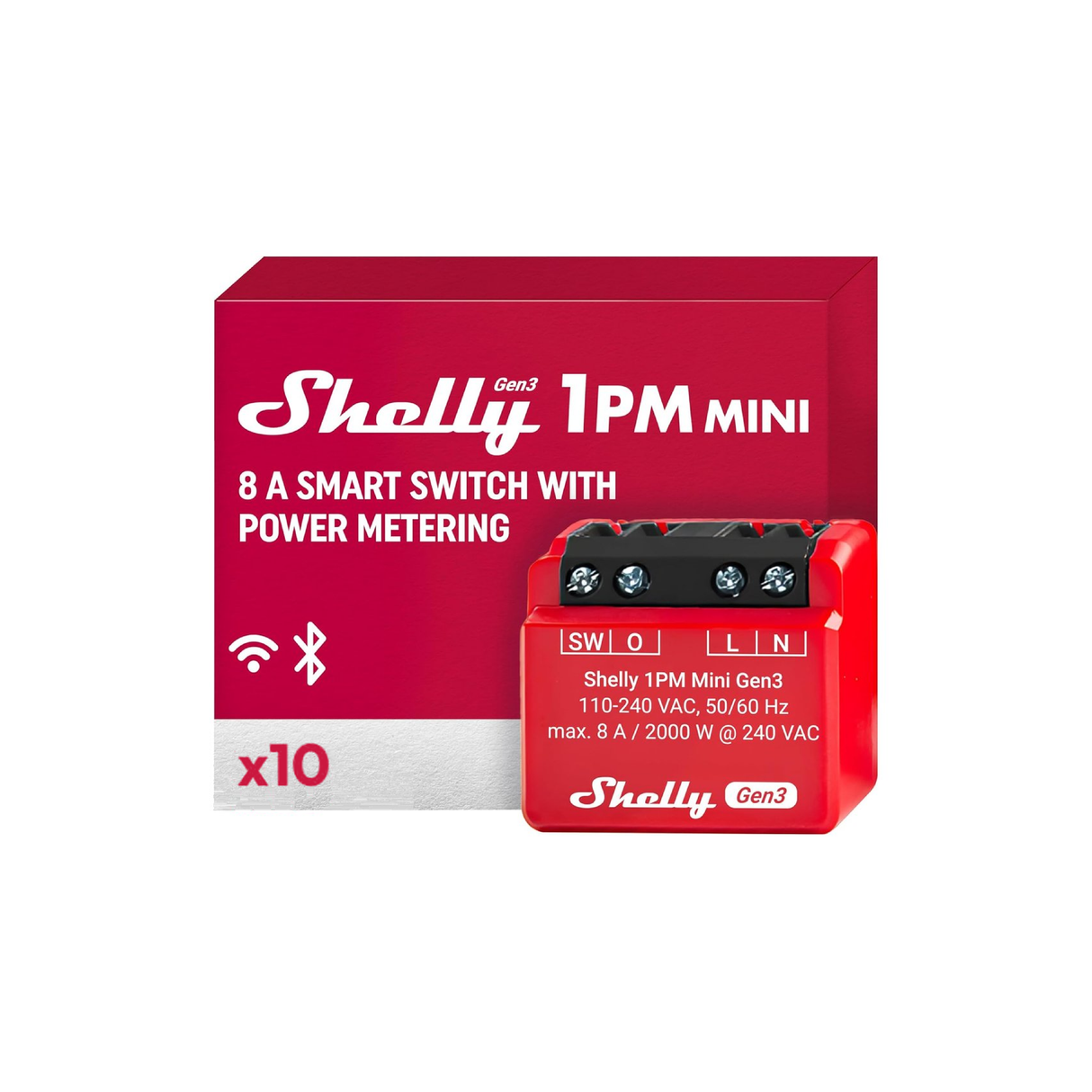 Shelly 1PM Mini Gen3 - Pack da 10