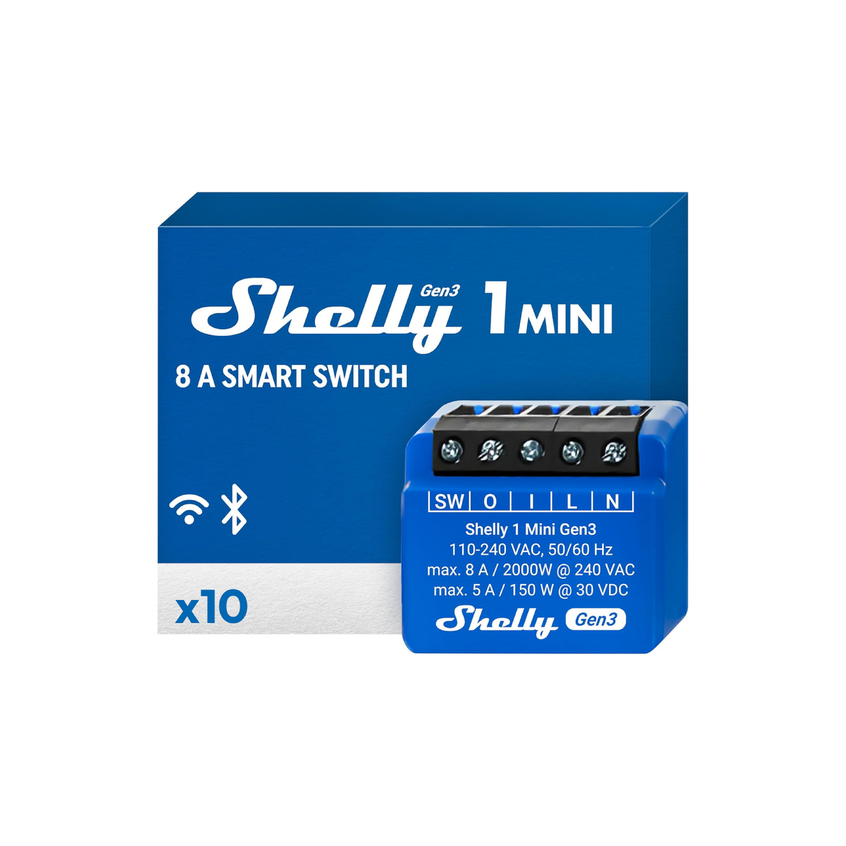 Shelly 1 Mini Gen3 - Pack da 10