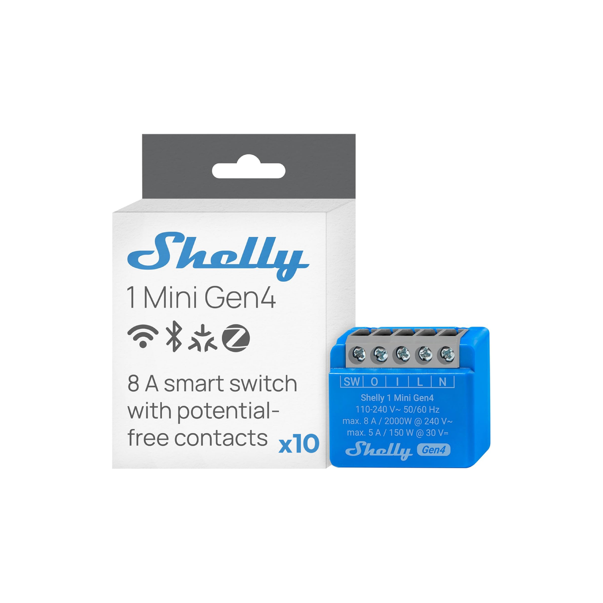 Shelly 1 Mini Gen4 - Pack da 10