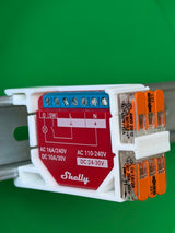 SOIXX Supporto DIN per Shelly Wave, Plus, Gen3, Gen4 e 2 WAGO, 90° bianco