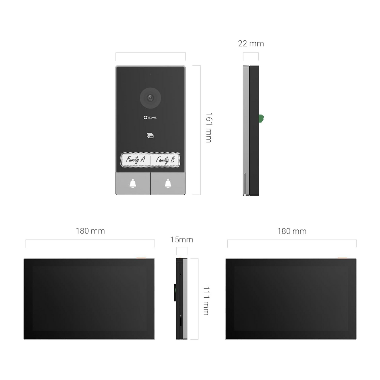 Ezviz HP7 2K - Bifamiliare - Videocitofono per smart home